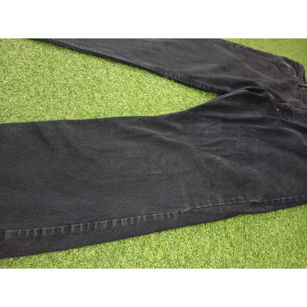 Wrangler Five Star Premium Jeans Mens 42x30 Black Denim Relaxed Fit Straight Leg